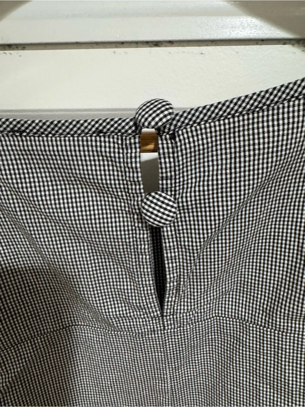 J.Crew Micro Gingham Bell Sleeve Top